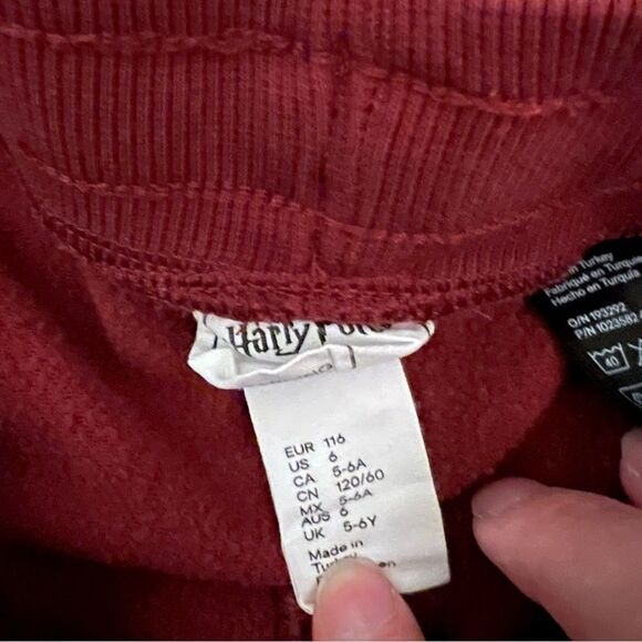 🍭6/$30 Harry Potter x H&M Maroon Hogwarts Sweatpants - 6 - Picture 4 of 6